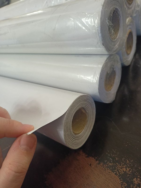 Самоклеющиеся белые обои 6 рулонов 60см x 10м 3