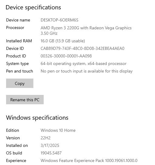 ПК с RTX 2070 Super, Ryzen 3 2200G, 16 Гб RAM, SSD 250 Гб, HDD 1 Тб 5