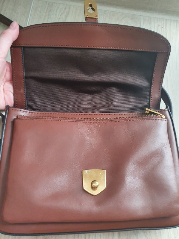 Коричневая кожаная сумка Banana Republic 3
