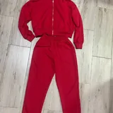 Костюм красный, костюм велюровый, юбка, платье 2