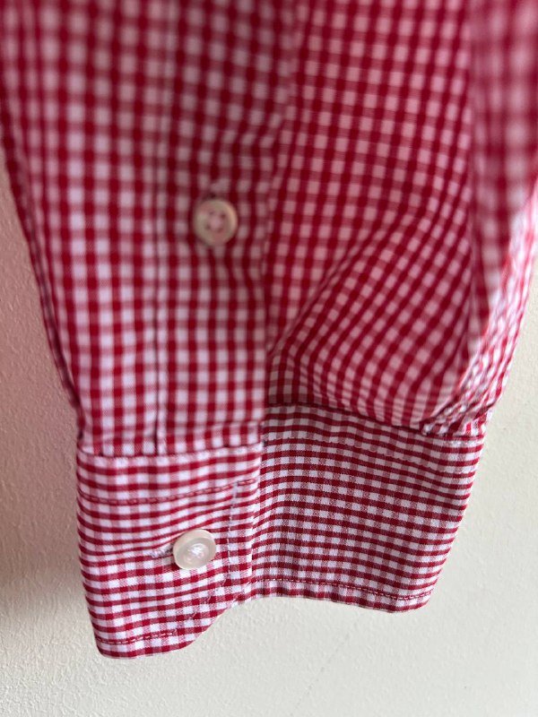 Рубашка John Cabot красно-белая клетка XXL 2