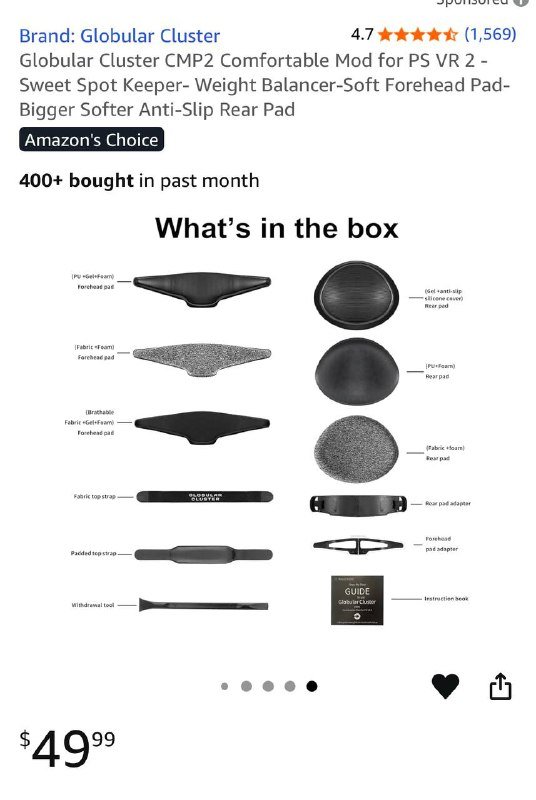 Sony PlayStation VR 2 White, Carrying Case, Comfortable Mod 6