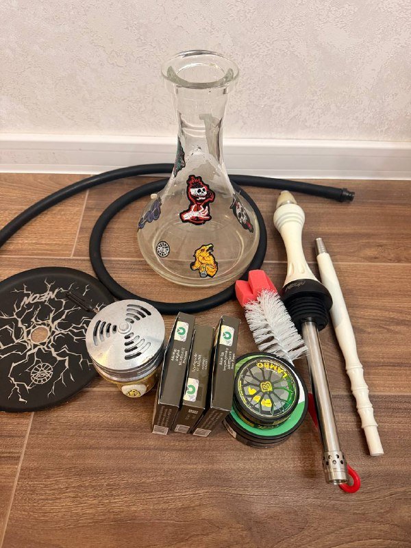 Кальян Alpha hookah model X NEON с табаками и аксессуарами 5