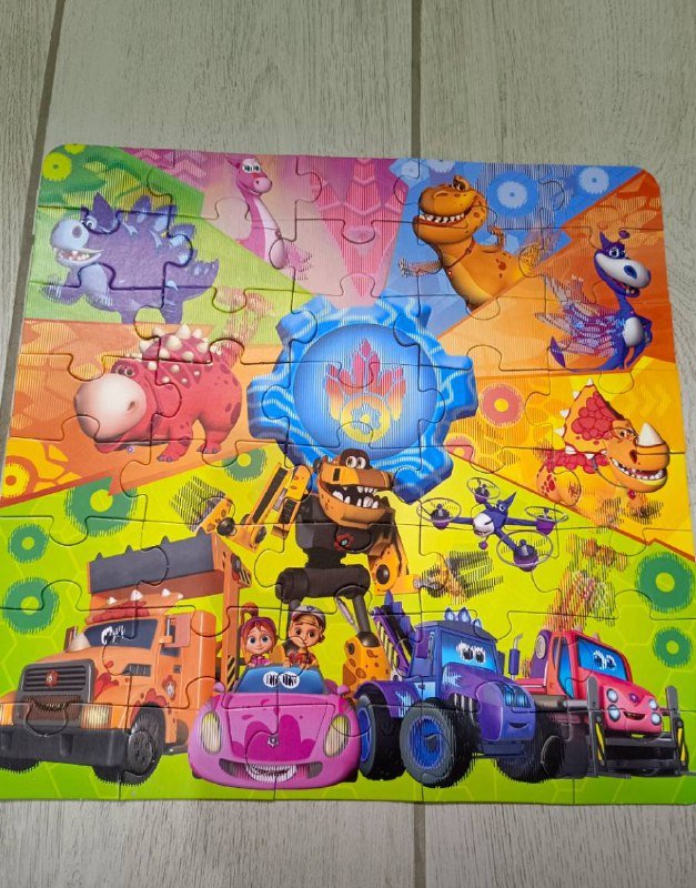 Пазл Турбозавры 3+, Пазл Турбозавры в банке 40 деталей 4