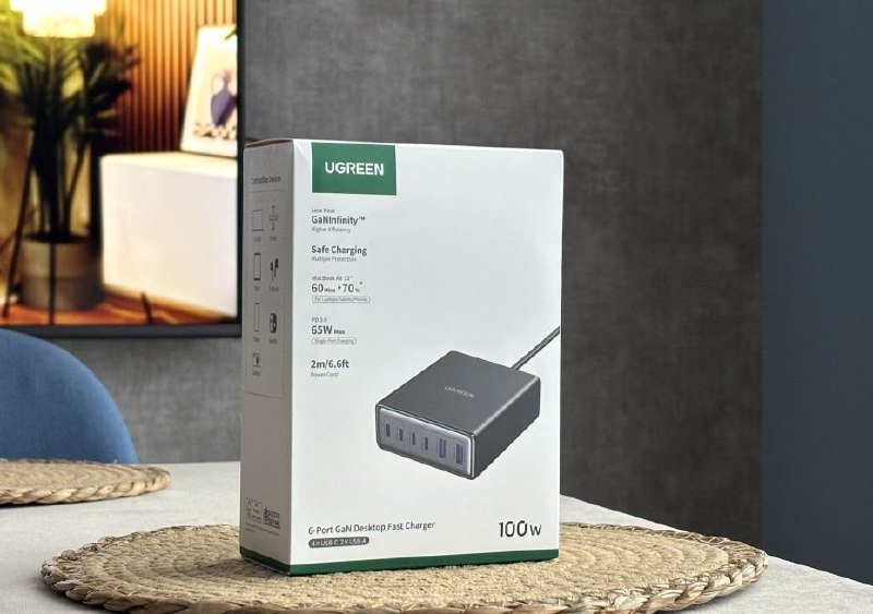 UGREEN GaN зарядное устройство 100W, 6 портов