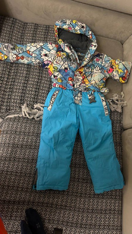 Голубой комбинезон, синяя куртка, комбинезон Reima