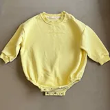 Свитшоты-боди на девочку, желтый и белый 1