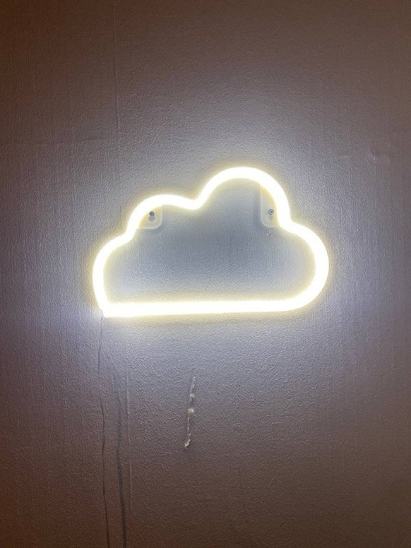 Лампа неоновая в форме облака