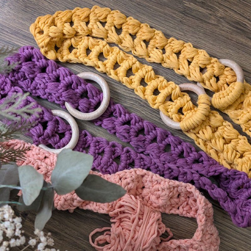 Ремешки для ковриков для йоги ручной работы 2