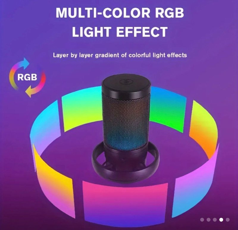 Микрофон BOMGE RGB на стойке 3