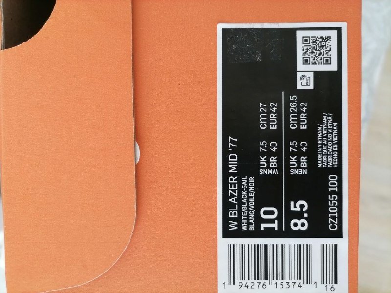 Nike Blazer Mid '77 размер EU 42 белые кроссовки 4