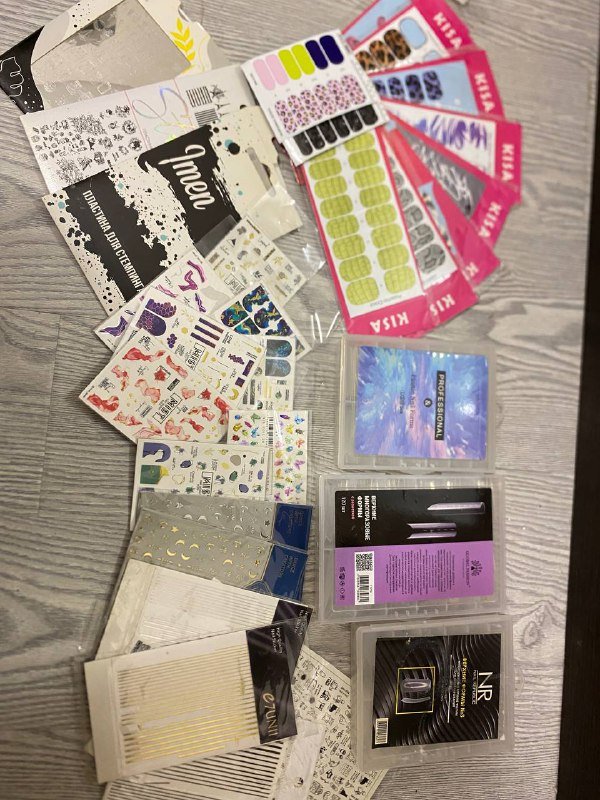 Пластины для стемпинга, наклейки, гель лаки, блестки, типсы, дегидратор, крем, дезинфекция 2