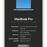 MacBook Pro 13 inch 2020 Intel Core i5 8GB 256GB 4