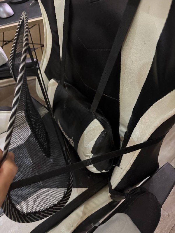 Компьютерное кресло черно-белое, кожаное директорское кресло 4