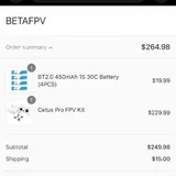 Дрон Cetus Pro FPV Kit, 4 батареи 3