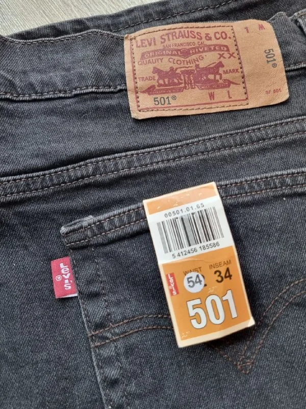 Джинсы Levi's 501, чёрные, 5XL