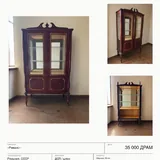 Винтажный гарнитур для гостиной, шкаф-витрина, буфет, стулья 1