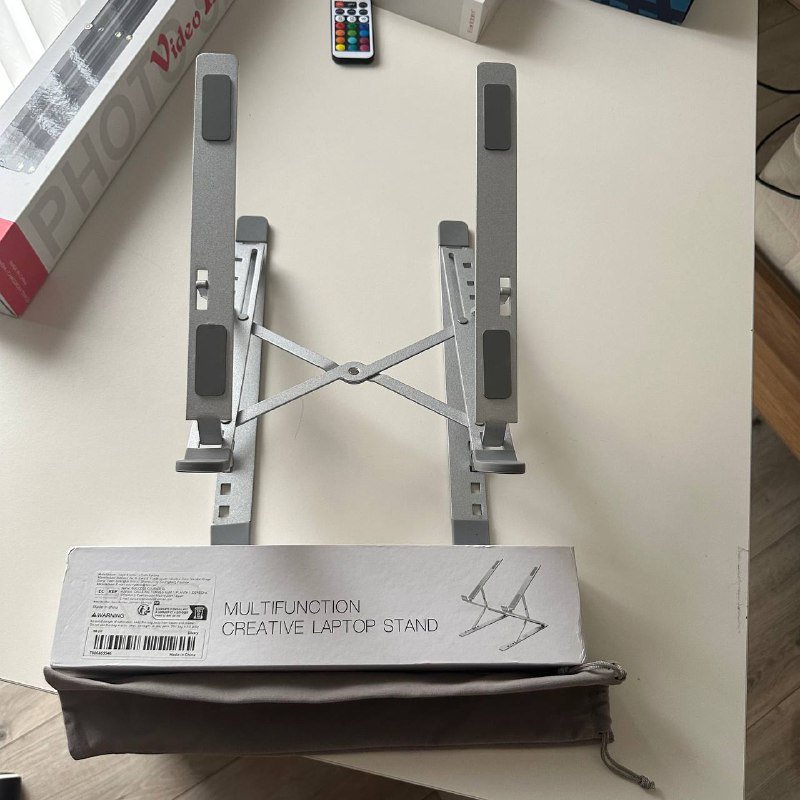 LED лампа со штативом, держатель для телефона, подставка под ноутбук, клавиатура с мышкой 3