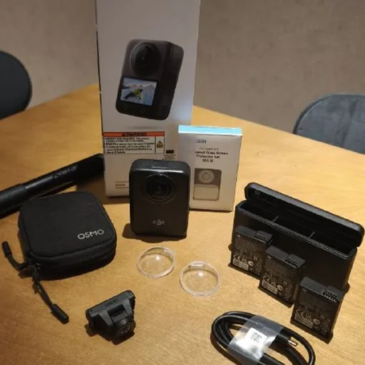 DJI Osmo 360, защитные линзы, 3 батареи