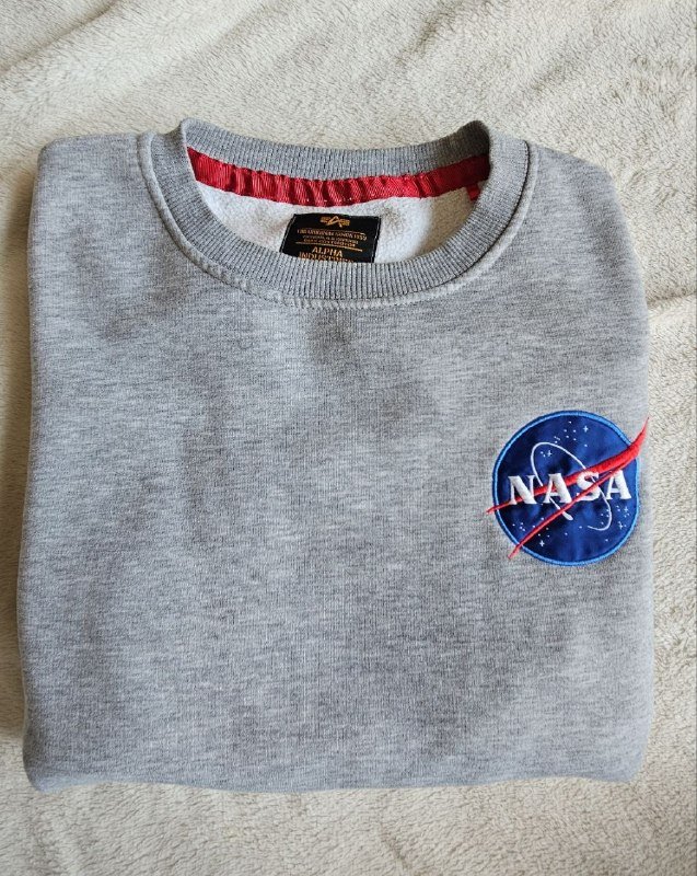 серый свитшот NASA x Alpha Industries 4