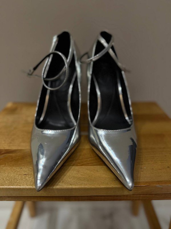 Туфли на высоком каблуке черные, серебро, джинсовые, бежевые лодочки 37 размер 2
