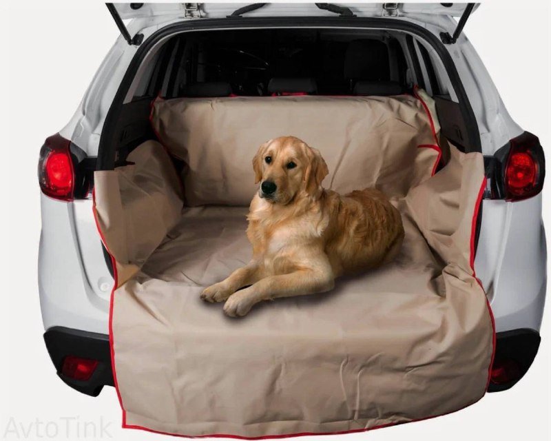 Автогамак в багажник для животных бежевый