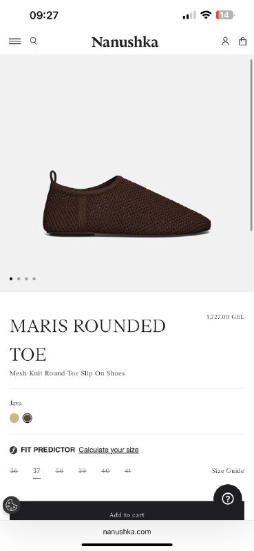 Балетки Nanushka размер 37-38