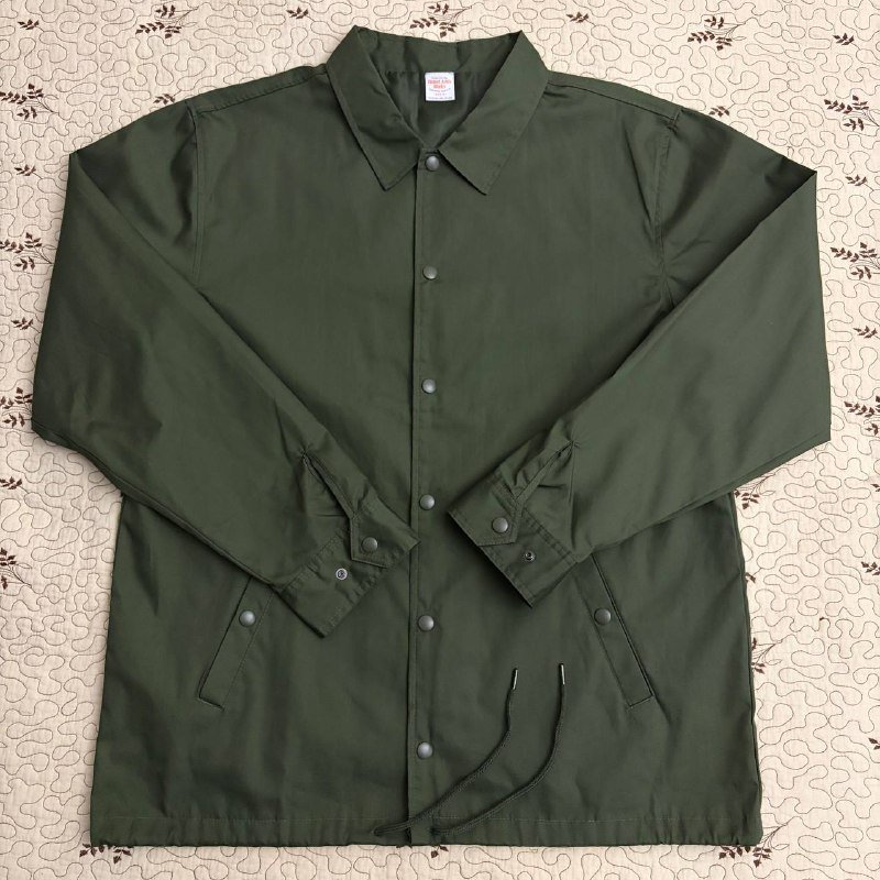 Куртка коуч United Athle черная и оливковая размер L