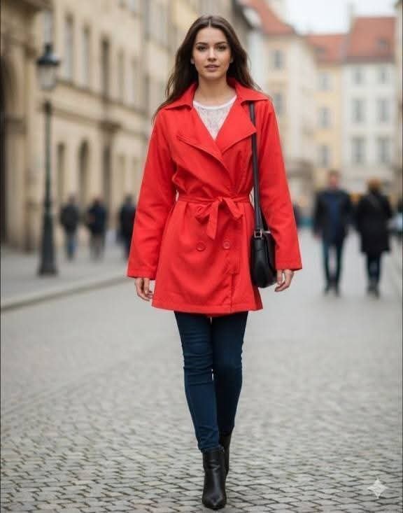 Красный плащ-тренч La Redoute