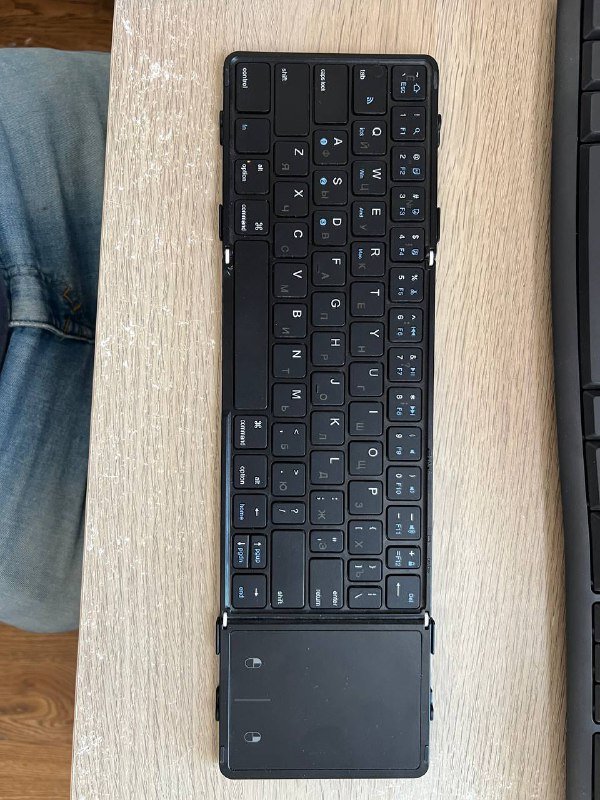 Складная клавиатура с тачпадом Bluetooth RU/EN