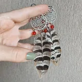 Сережки, кожанка, шарф-капюшон 1
