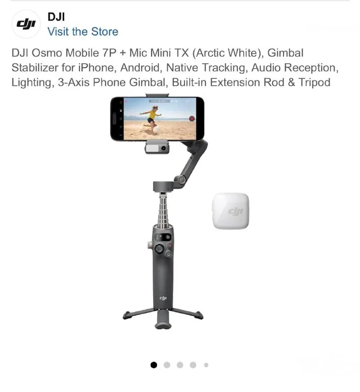 DJI Osmo Mobile 7P с DJI Mic Mini TX 1