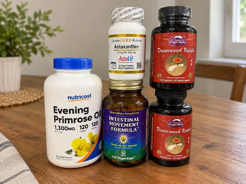 Evening Primrose Oil, Astaxanthin, Duanwood Reishi, Joint Movement Formula