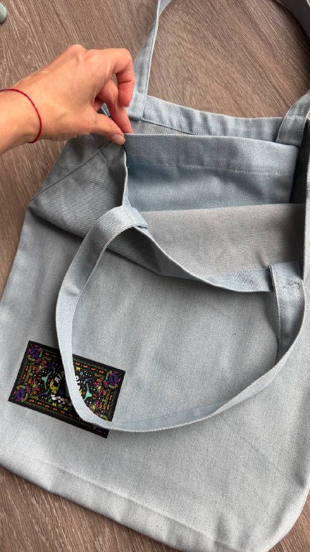 Двухцветный шопер с карманами 4