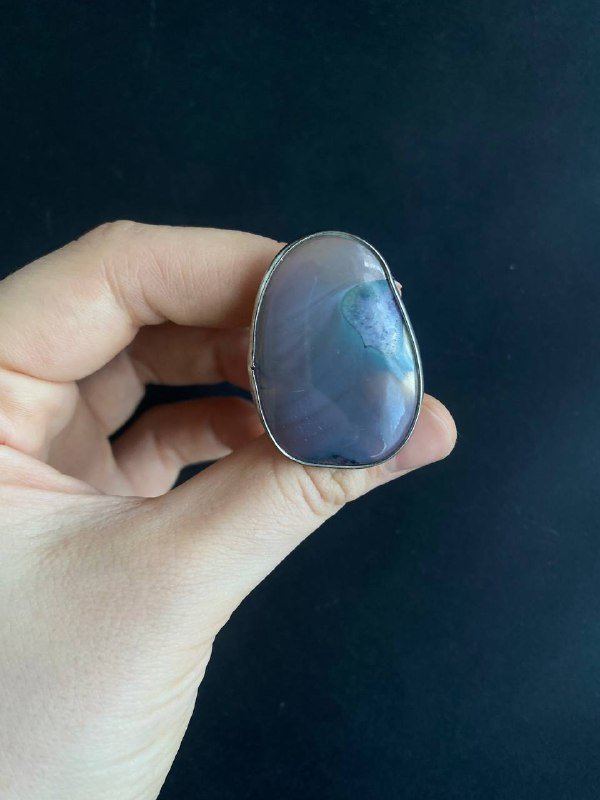 Кольцо с натуральным камнем, серьги спирали из медицинского сплава 3