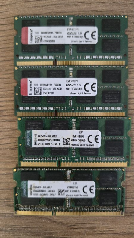 Оперативная память so-dimm ddr3 8+8 комплект 2 пары