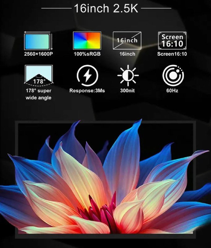 Портативный монитор Nseovs 16” 2