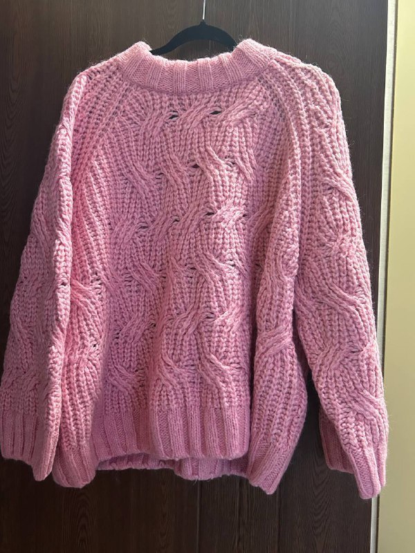 Свитер H&M Trend розовый женский объемный 4