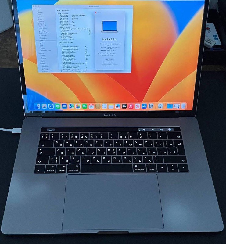 Ноутбук MacBook Pro i7 16GB с дефектом дисплея