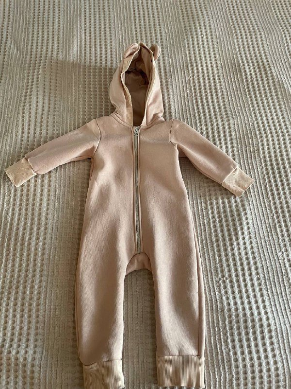 Комбинезон на флисе детский бежевый 86 размер 2