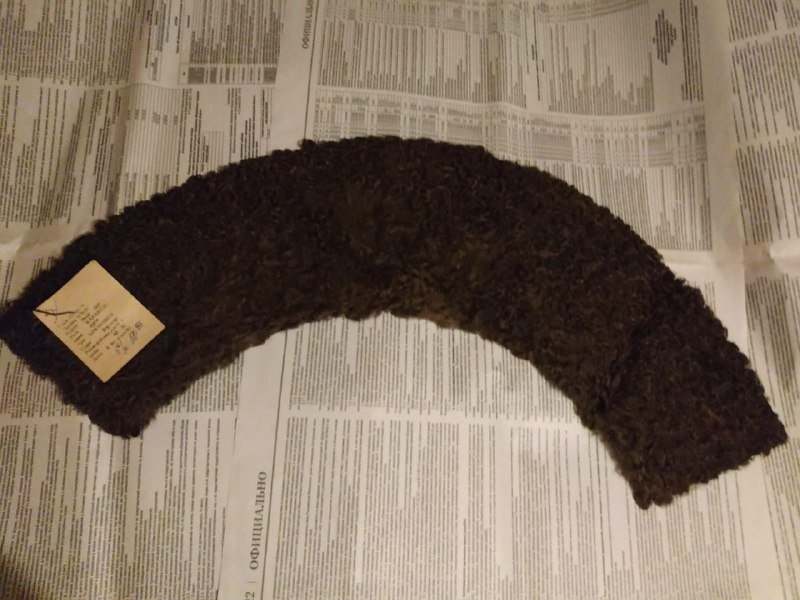 Натуральные меховые воротники каракуль овчина 6