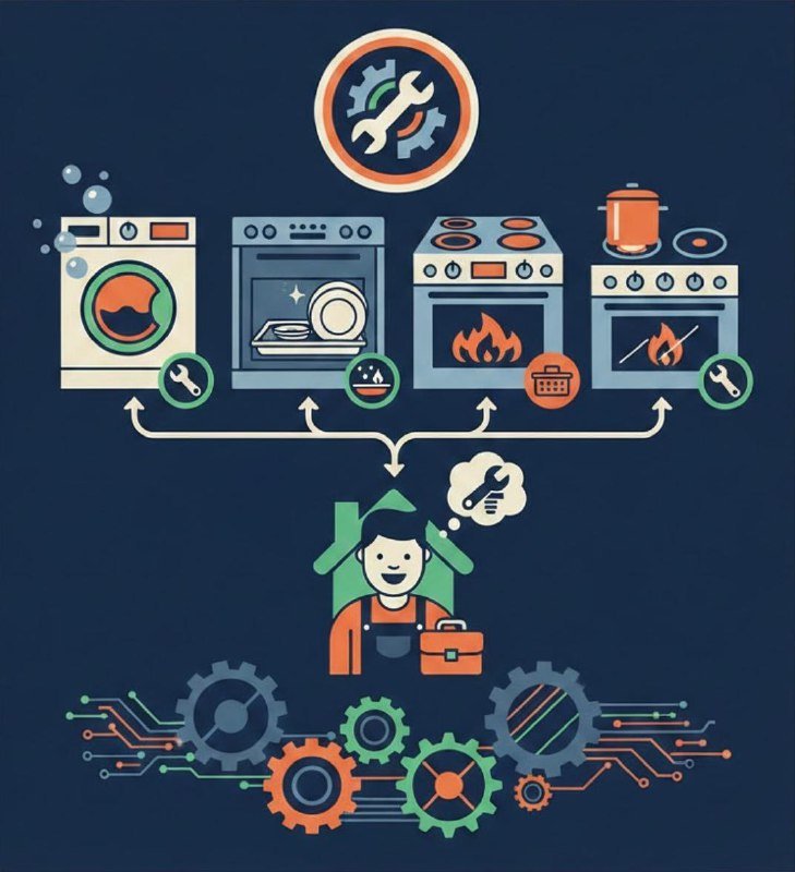Ремонт и установка бытовой техники: плиты, стиральные машины, посудомоечные машины