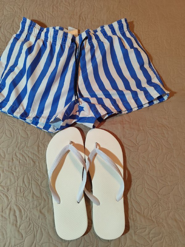 Мужские шорты размер 34, шорты размер M, шлепанцы 43 5