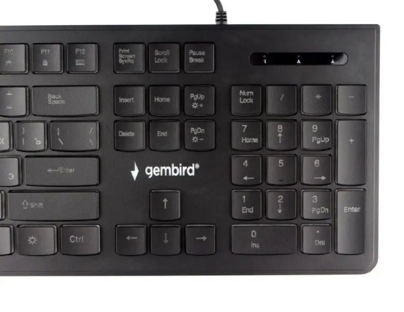 Проводная игровая клавиатура gembird с радужной подсветкой 3