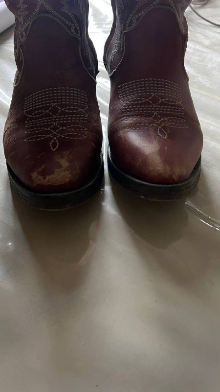 винотажные коричневые ботинки казаки, кожа, размер 38 2