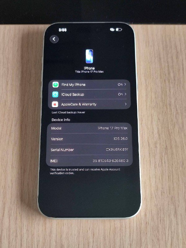 iPhone 17 pro max 256 Gb Silver esim + esim 4