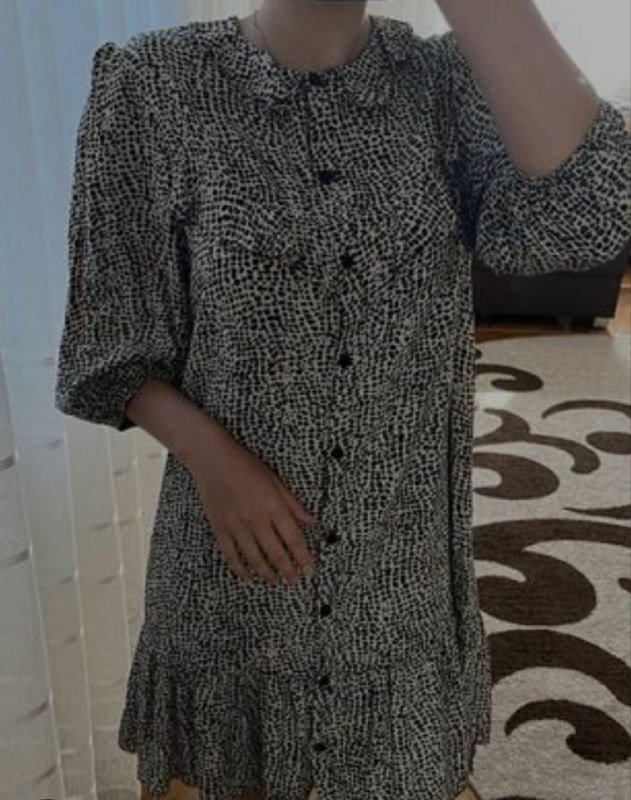 Платье с рюшами из вискозы размер S-M 2