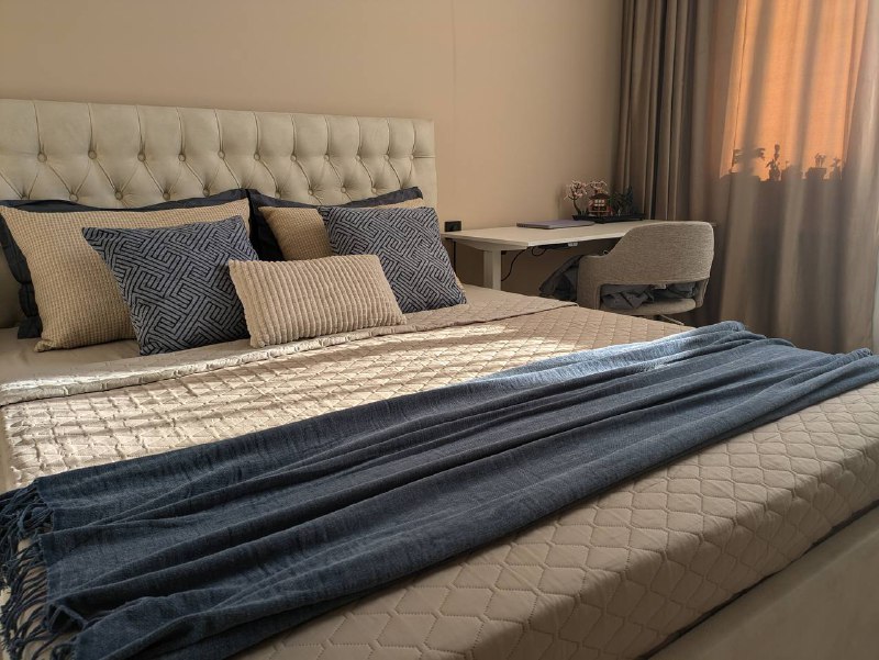 Комплект текстиля для дома подушки покрывало плед 2