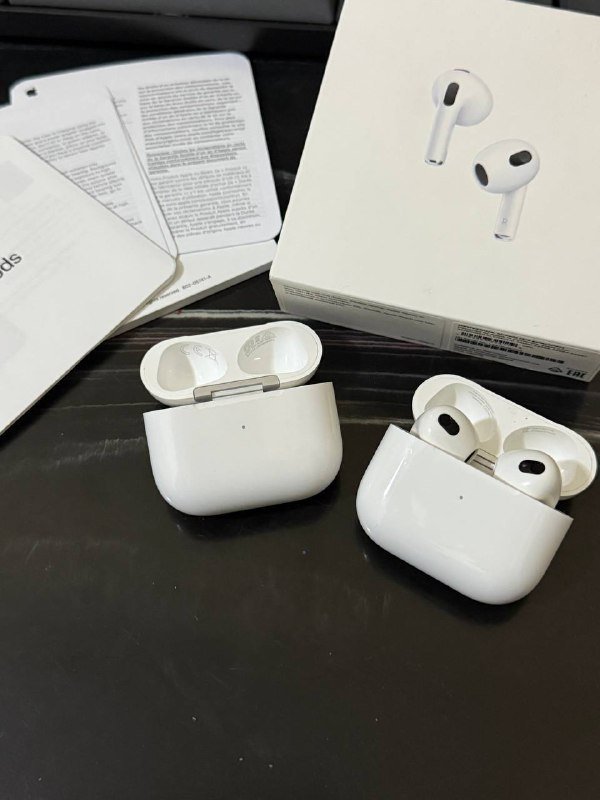 Оригинальные AirPods 3, кейс, зарядник для iPhone 2