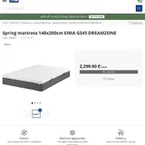 Ортопедический матрас JYSK EIMA GS45 DREAMZONE 140x200 см 2
